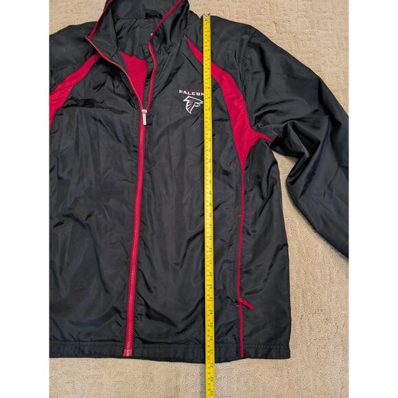 Reebok NFL Atlanta Falcons Jacket Mens 2X 2XL XXL Black Red Windbreaker - Picture 6 of 10